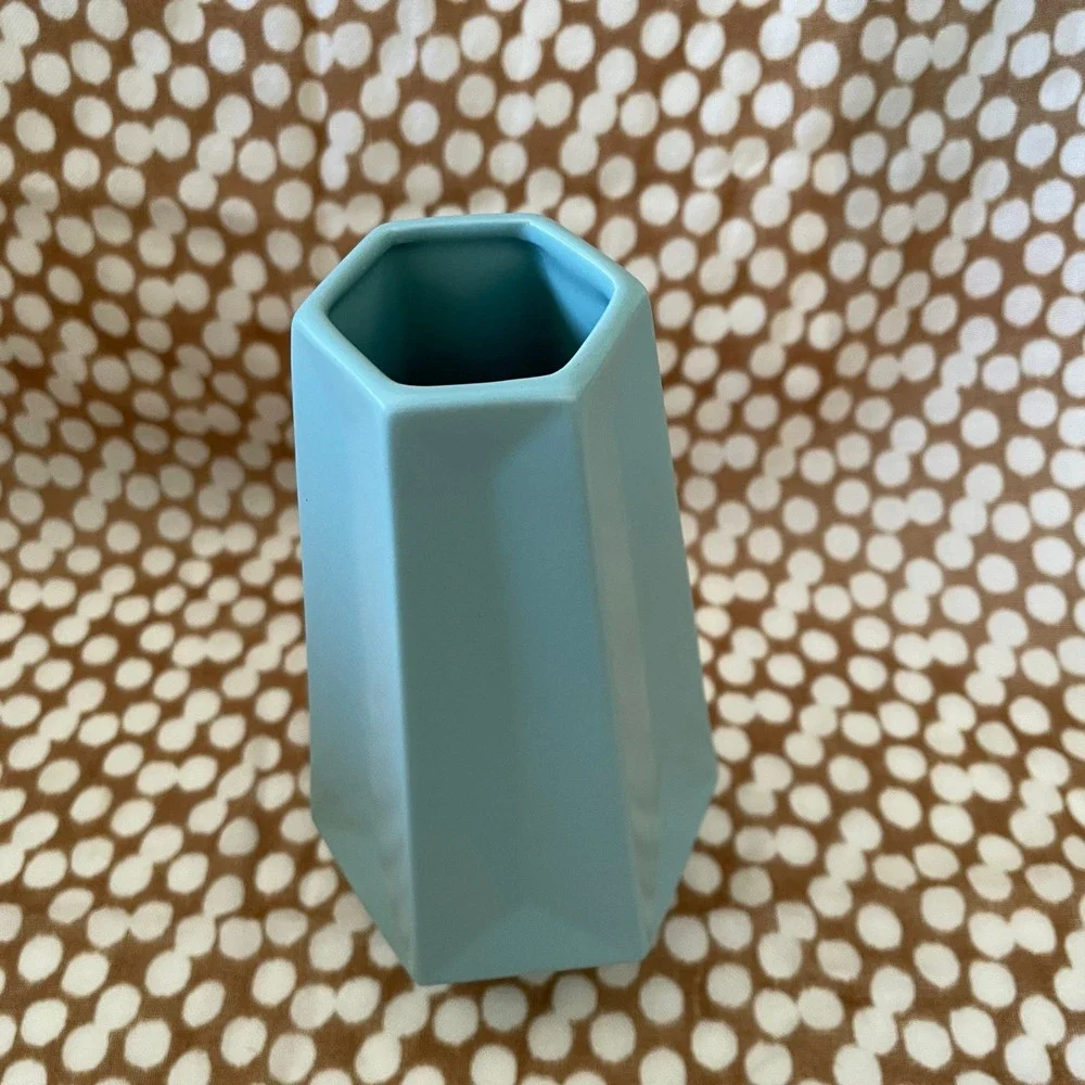 IKEA‎ Modern Vase Geometric Design Light Blue Small Flower Bud Vase Decor